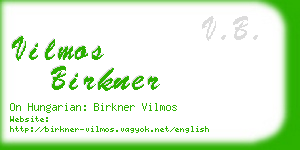 vilmos birkner business card